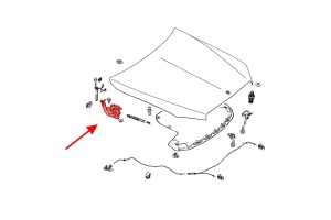 MERCEDES C-CLASS W205 2014-2018 PRZED FACELIFTINGIEM ZAWIAS POKRYWY MASKI PRAWY A2058800728