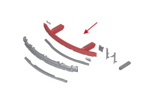 BMW SERIA 7 F01 2013-2015 PO FACELIFTINGU ALUMINIOWA BELKA WZMOCNIENIE PRZEDNIEGO ZDERZAKA 51647333134