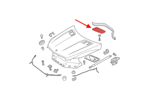 MERCEDES ML W166 2011-2015 KRATKA WLOTU POWIETRZA MASKI LEWA A1668800105
