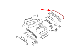 MERCEDES E-CLASS W212 2013-2016 PO FACELIFTINGU CHROMOWANA LISTWA TYLNEGO ZDERZAKA A2128854021