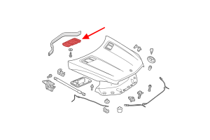 MERCEDES GLS X166 2015-2019 KRATKA WLOTU POWIETRZA MASKI PRAWA A1668800205
