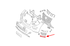 MERCEDES GL X166 2012-2015 PRZED FACELIFTINGIEM CHROMOWANA LISTWA KRATKI ZDERZAKA LEWA A1668845322