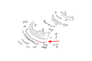 MERCEDES S-CLASS W221 2007-2013 CHROMOWANA LISTWA PRZEDNIEGO ZDERZAKA LEWA A2218850121