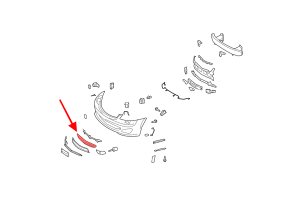 MERCEDES S-CLASS W221 2009-2013 PO FACELIFTINGU KRATKA PRZEDNIEGO ZDERZAKA ŚRODKOWA A2218852322