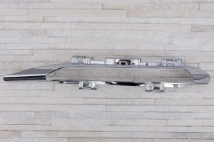 MERCEDES S-CLASS W221 2009-2013 PO FACELIFTINGU CHROMOWANA LISTWA KRATKI ZDERZAKA LEWA A2218852723