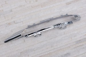 MERCEDES S-CLASS W221 2009-2013 PO FACELIFTINGU CHROMOWANA LISTWA KRATKI ZDERZAKA LEWA A2218852723