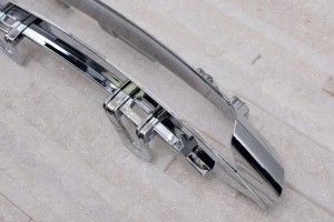 MERCEDES S-CLASS W221 2009-2013 PO FACELIFTINGU CHROMOWANA LISTWA KRATKI ZDERZAKA LEWA A2218852723