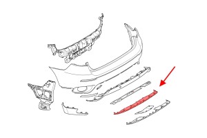 BMW X6 E72 2007-2014 SPOILER TYLNEGO ZDERZAKA 51127176248