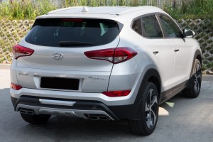 HYUNDAI TUCSON 2015-2018 DOKŁADKI ZDERZAKÓW Z IMITACJĄ WYDECHÓW