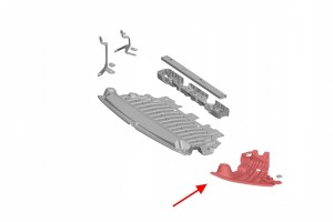 MERCEDES C-CLASS W206 AMG 2021+ OSŁONA POD PRZEDNI ZDERZAK PRAWA A2065202400.jpg