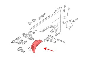BMW X6 F16 2014-2019 NADKOLE PRZEDNIE LEWE CZĘŚĆ PRZEDNIA 51717333521