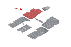 BMW X4 F26 2014-2018 MATERIAŁOWA OSŁONA PODWOZIA TYLNA PRAWA 51757213674