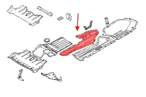 BMW X6 E71 2007-2014 MATERIAŁOWA OSŁONA PODWOZIA ŚRODKOWA 51757171390