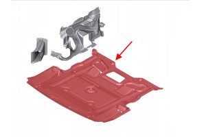 BMW SERIA 7 F02 2008-2015 MATERIAŁOWA OSŁONA SILNIKA 51757185113