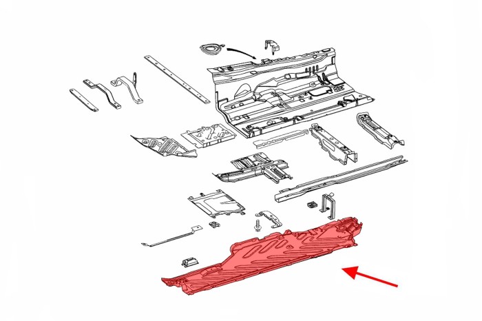 MERCEDES C-CLASS W205 2014-2021 MATERIAŁOWA OSŁONA PODWOZIA LEWA A2056841900