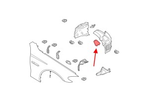 BMW SERIA 6 F06 2011-2019 ZAŚLEPKA PRZEDNIEGO NADKOLA PRAWA 51717187044