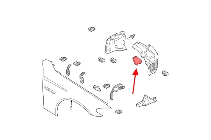 BMW SERIA 6 F06 2011-2019 ZAŚLEPKA PRZEDNIEGO NADKOLA PRAWA 51717187044