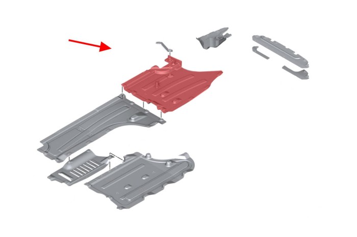 BMW iX3 G08 2020+ OSŁONA PODWOZIA TYLNA LEWA 51757496487