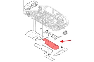 PORSCHE PANAMERA I 970 2013-2016 PO FACELIFTINGU MATERIAŁOWA OSŁONA PODWOZIA PRAWA 97050412212