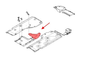 BMW X1 E84 2009-2015 MATERIAŁOWA OSŁONA PODWOZIA ŚRODKOWA TYLNA 51757163563