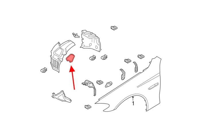 BMW SERIA 5 F10 2009-2017 ZAŚLEPKA PRZEDNIEGO NADKOLA LEWA 51717187043