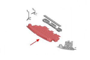 MERCEDES C-CLASS S206 AMG 2021+ OSŁONA PŁYTA POD PRZEDNI ZDERZAK A2065204900