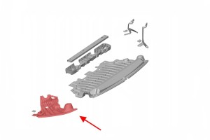 MERCEDES C-CLASS S206 AMG 2021+ OSŁONA POD PRZEDNI ZDERZAK PRAWA A2065202400