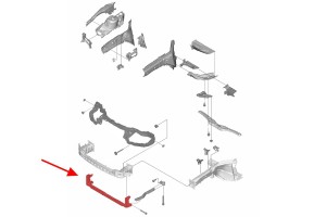 FORD ESCAPE MK3 III 2013-2019 BELKA DOLNA PODSTAWA POD CHŁODNICĘ CV61S110L76AD