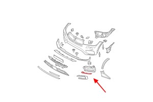 BMW X6 F16 2014-2019 DEKORACYJNA LISTWA LEWEJ KRATKI ZDERZAKA 51117343259