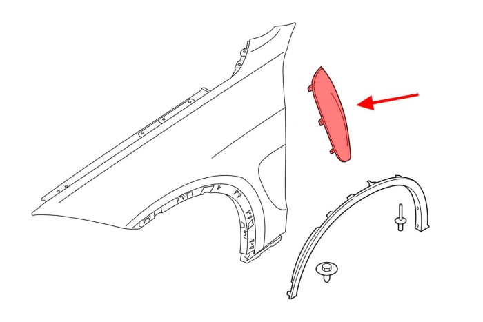 BMW X6 F16 2014-2019 LISTWA BŁOTNIKA WLOTU POWIETRZA LEWA 51767347515