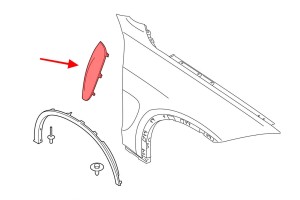 BMW X6 F16 2014-2019 LISTWA BŁOTNIKA WLOTU POWIETRZA PRAWA 51767347516