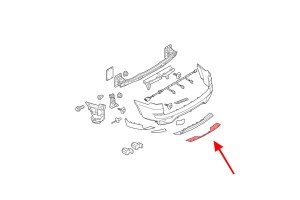 BMW X5 E70 2011-2013 PO FACELIFTINGU DOKŁADKA ZDERZAKA OSLONA POD ZDERZAK TYLNY 51127227841
