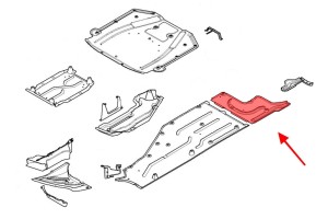 BMW SERIA 7 E66 E67 2001-2008 LONG OSLONA PODWOZIA TYLNA LEWA 51717020535