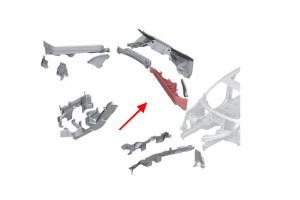 BMW X5 E70 2006-2013 PRZEGRODA KOMORY SILNIKA LEWA E72 51717169419 