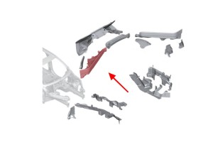 BMW X5 E70 2006-2013 PRZEGRODA PLASTIKOWA KOMORY SILNIKA PRAWA 51717169420