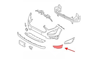 FORD ECOSPORT MK2 II 2017-2022 PO FACELIFTINGU NAROŻNIK PRZEDNIEGO ZDERZAKA LEWY GN1Z17D957CB