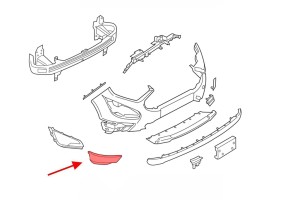 FORD ECOSPORT MK2 II 2017-2022 PO FACELIFTINGU NAROŻNIK PRZEDNIEGO ZDERZAKA PRAWY GN1Z17D957DB