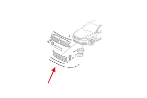 VW PASSAT B8 3G R-LINE HIGHLINE 2015-2019 PRZED FACELIFTINGIEM CHROMOWANA LISTWA PRZEDNIEGO ZDERZAKA ŚRODKOWA 3G08538352ZZ