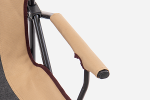 SKŁADANY FOTEL TURYSTYCZNY Z OPARCIEM SZARY