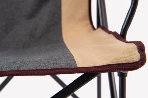 SKŁADANY FOTEL TURYSTYCZNY Z OPARCIEM SZARY