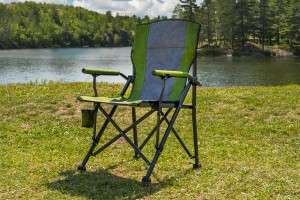 SKŁADANY FOTEL TURYSTYCZNY Z OPARCIEM ZIELONY