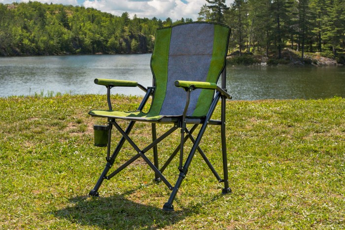 SKŁADANY FOTEL TURYSTYCZNY Z OPARCIEM ZIELONY
