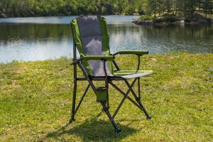 SKŁADANY FOTEL TURYSTYCZNY Z OPARCIEM ZIELONY