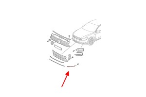 VW PASSAT B8 3G R-LINE HIGHLINE 2015-2019 PRZED FACELIFTINGIEM CHROMOWANA LISTWA PRZEDNIEGO ZDERZAKA LEWA 3G08532532ZZ