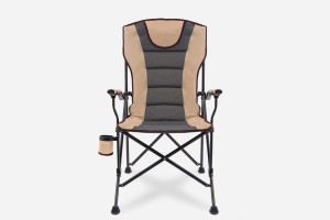 SKŁADANY FOTEL TURYSTYCZNY Z OPARCIEM SZARY
