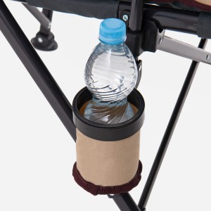 SKŁADANY FOTEL TURYSTYCZNY Z OPARCIEM SZARY