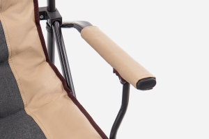 SKŁADANY FOTEL TURYSTYCZNY Z OPARCIEM SZARY