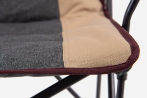 SKŁADANY FOTEL TURYSTYCZNY Z OPARCIEM SZARY