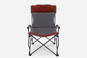 SKŁADANE KRZESŁO TURYSTYCZNE Z OPARCIEM SZARO-BORDOWE