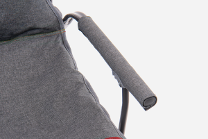 SKŁADANE KRZESŁO TURYSTYCZNE Z OPARCIEM SZARO-BORDOWE